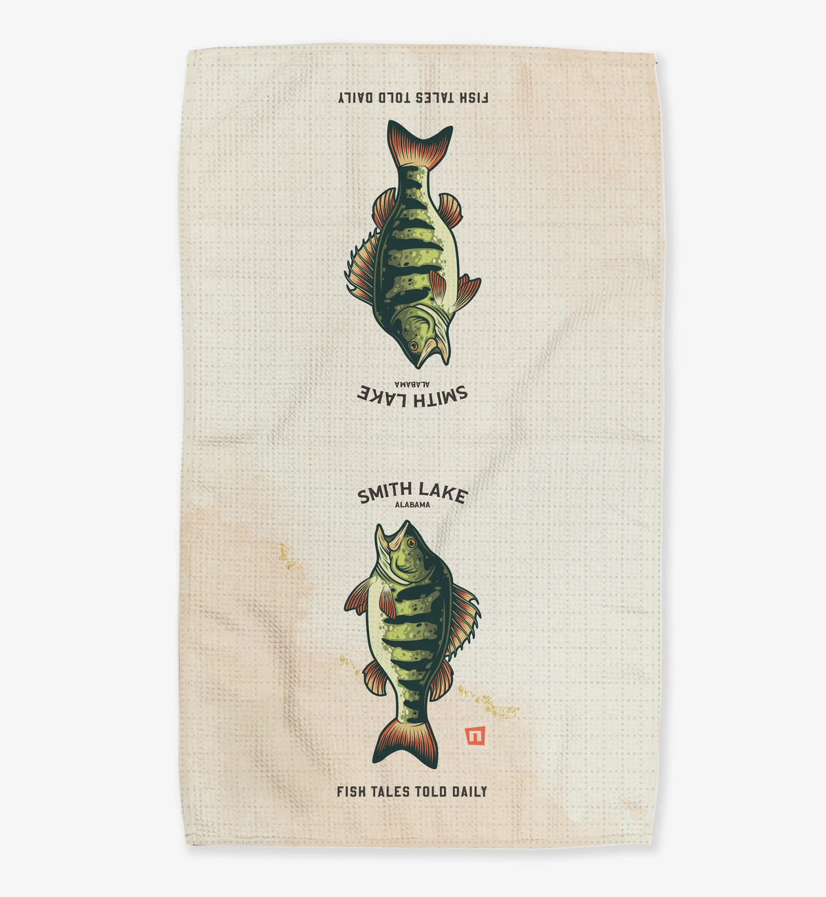 Smith Lake FISH TALES TOLD DAILY - Waffle Towel