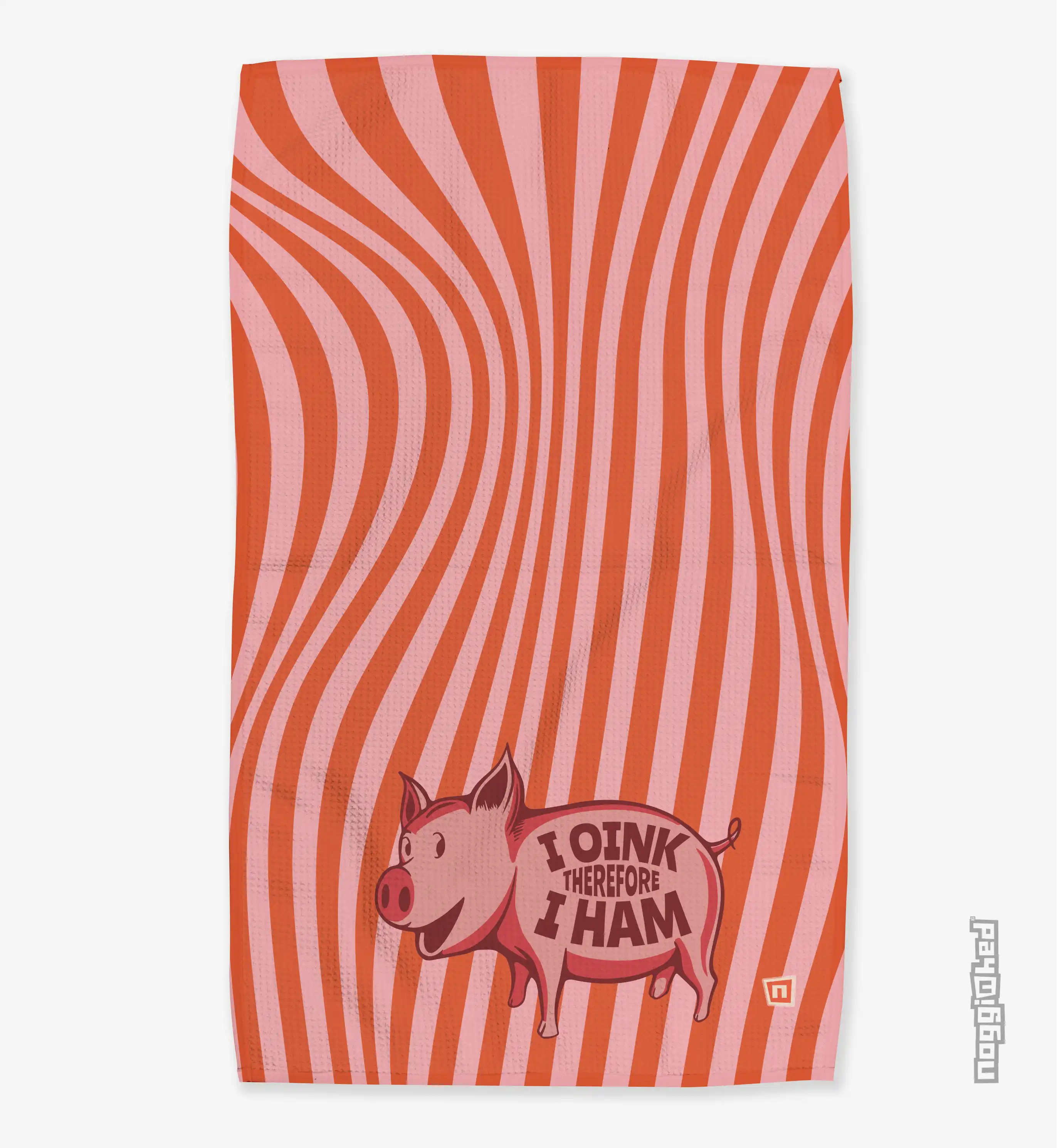 I Oink Therefore I Ham - Waffle Towel