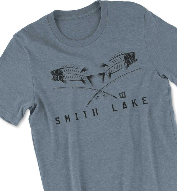 'Duo Fish Skeleton' - Smith Lake Tshirt - NOGGINHED