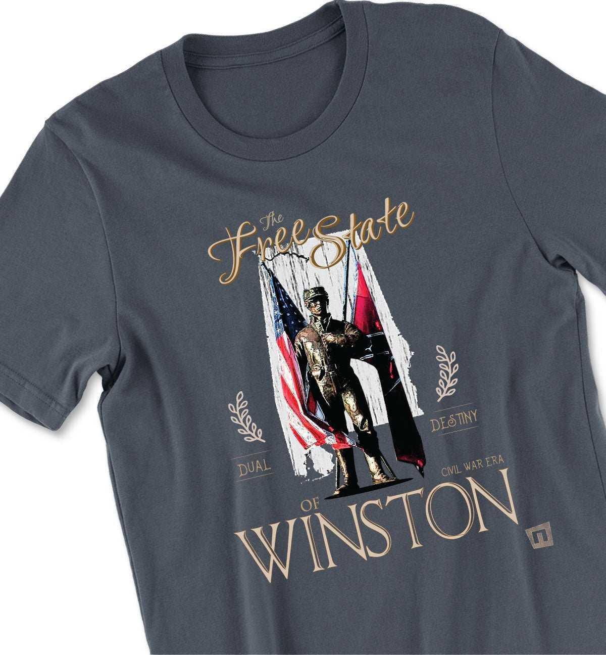 Free State of Winston 'Soldier Statue' - Smith Lake Tshirt - NOGGINHED