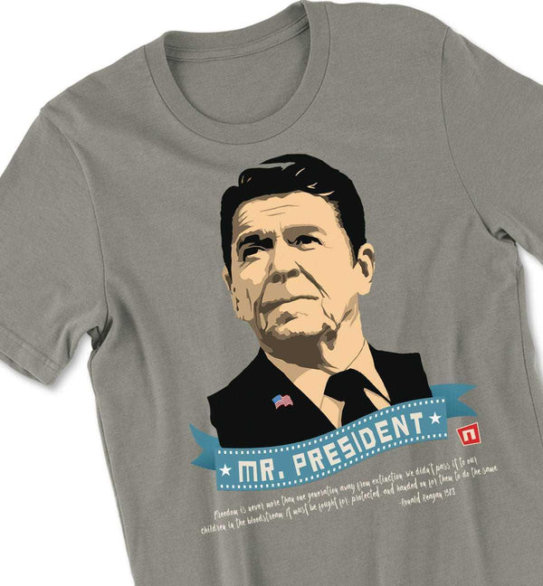 Ronald Reagan Tshirt - 'Be Presidential' - NOGGINHED