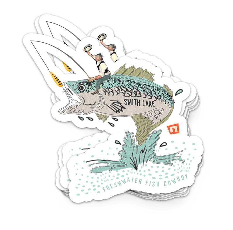 Smith Lake Fish Cowboy Sticker – NOGGINHED