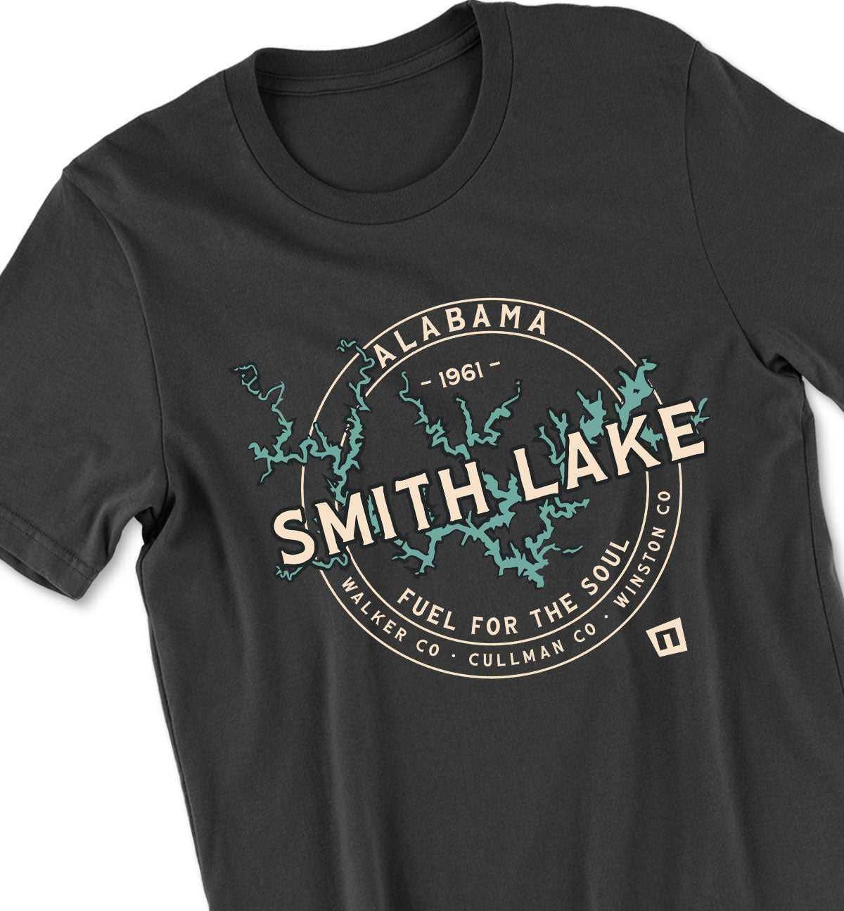 Smith Lake Map  - Smith Lake Tshirt - NOGGINHED