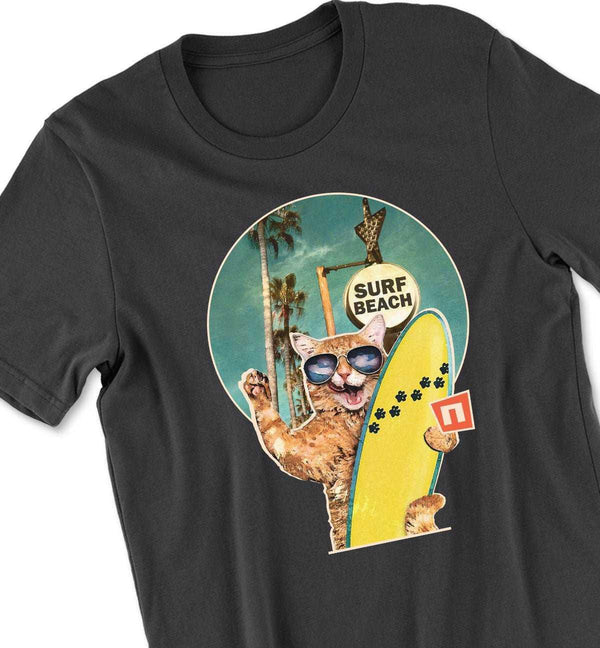 'Surf Cat' Tshirt - NOGGINHED
