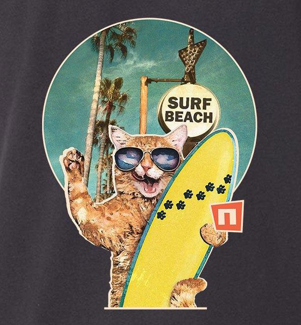 'Surf Cat' Tshirt - NOGGINHED