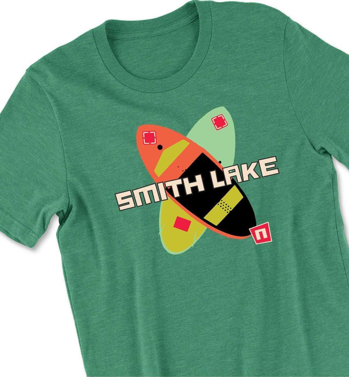 Wake Surfing on Smith - Smith Lake TShirt - NOGGINHED